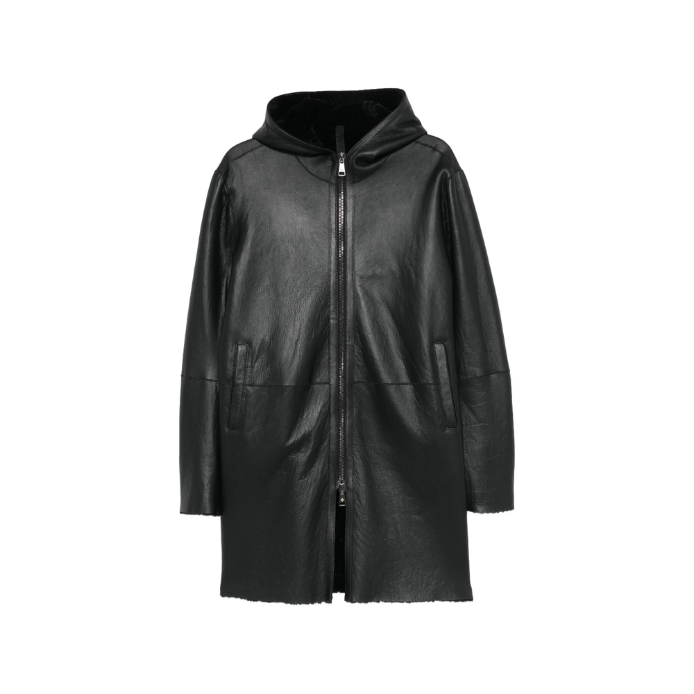 [TAGLIATORE] Leather Jacket FW26 CHI26-12 WILSON NERO