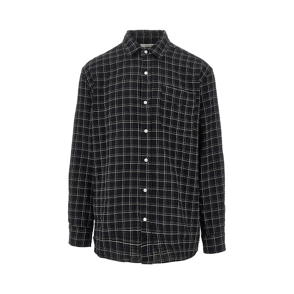 [foret] Shirts Long Sleeve SS26 F1039.BLACK CHECK-BLACK CHECK