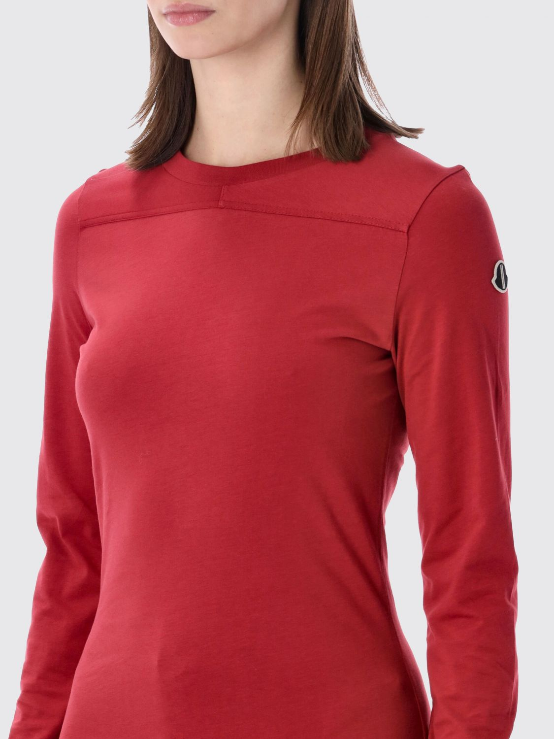[RICK OWENS + MONCLER] T-shirts Long Sleeve SS26 MU01F8D0189AHD 46E