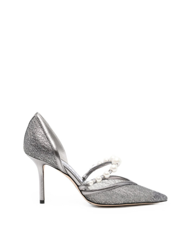 JIMMY CHOO AURELIE85 QKGANTHRACITE/WHITE