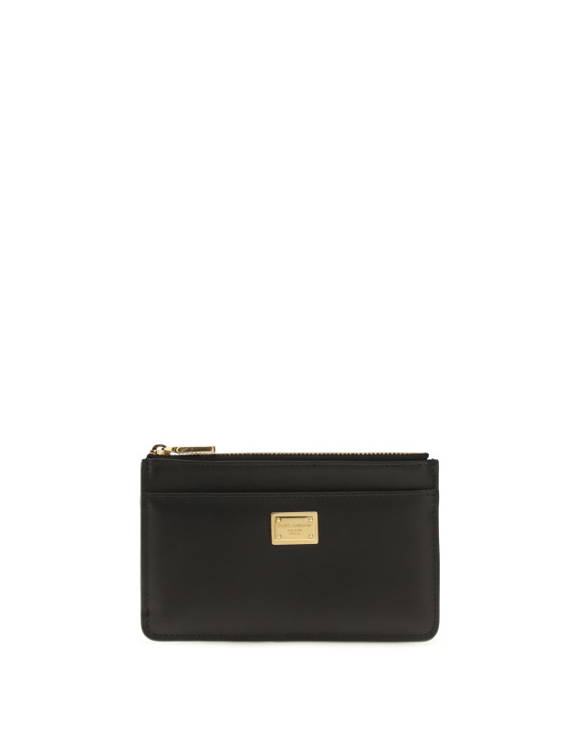 Leather zip Card Holder