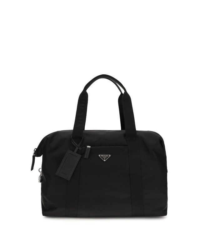 Travel Bag in Re-Nylon and Saffiano