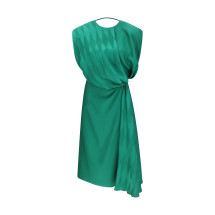 Midi silk Dress with twist detail