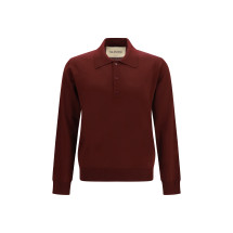 Long-sleeve wool Polo with VLogo