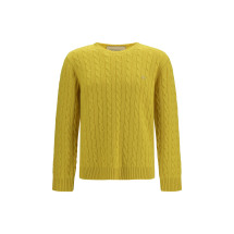 VLogo cable-knit cashmere Sweater