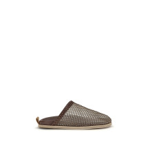 Mesh Mules with rhinestones