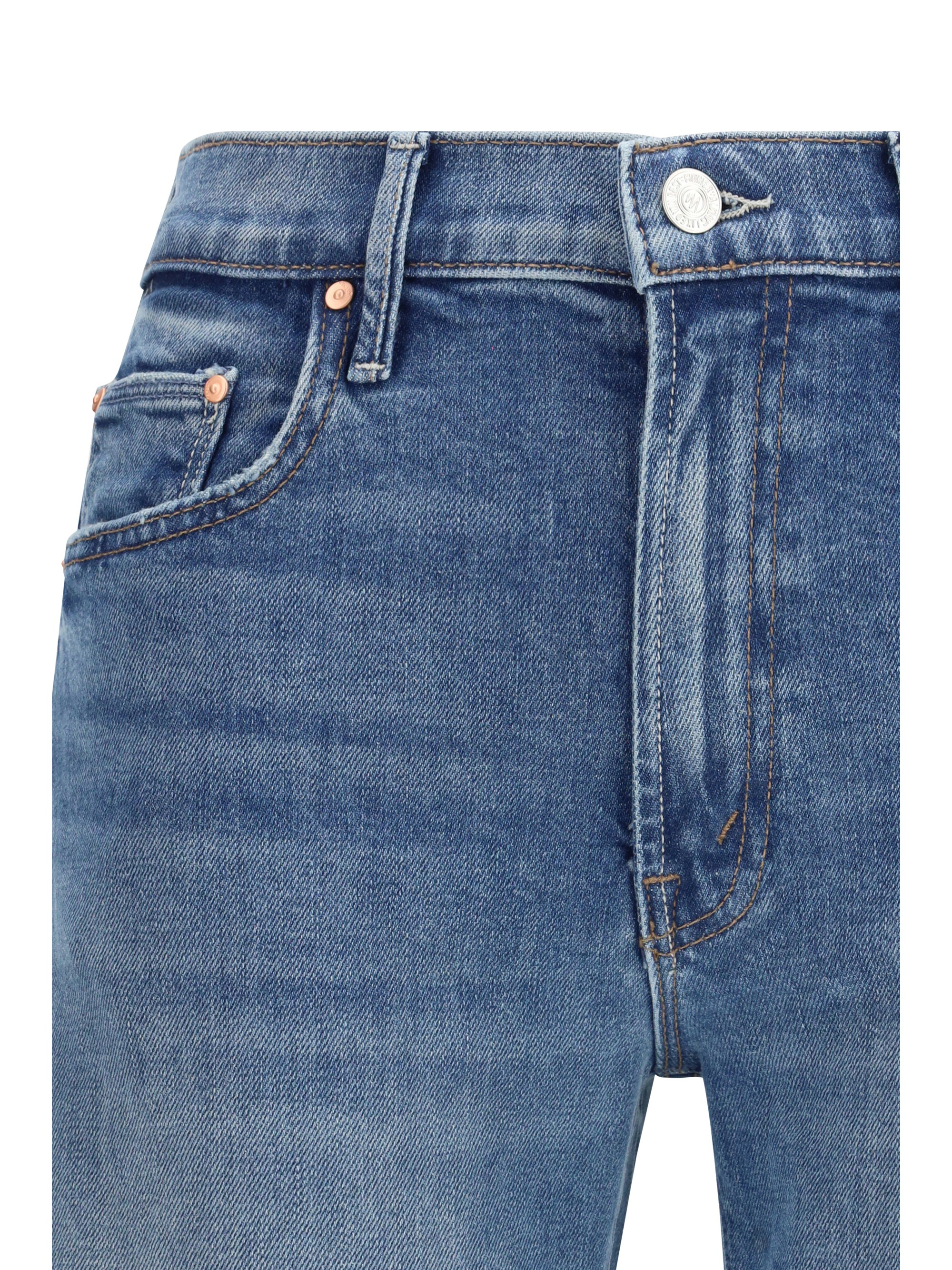Mid Rise Lasso Sneak Jeans