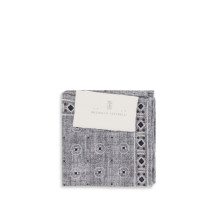 Ethnic-patterned silk Pocket Square