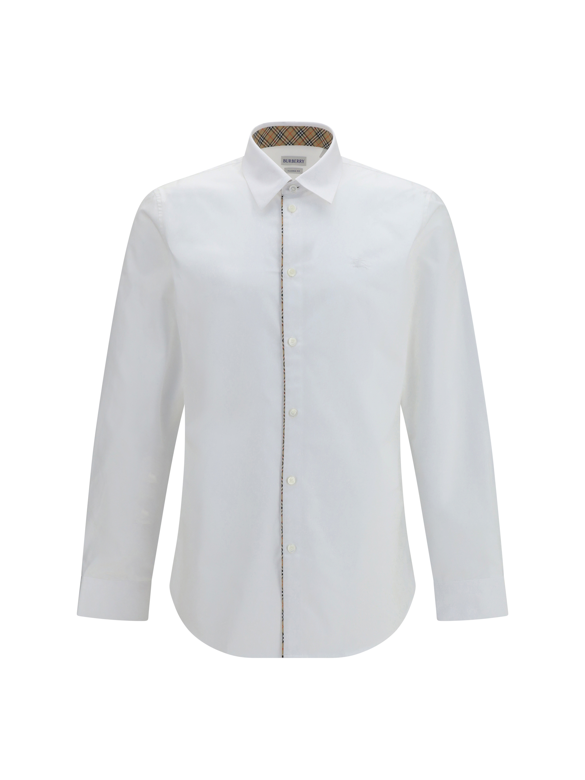 Cotton Shirt with Check trims