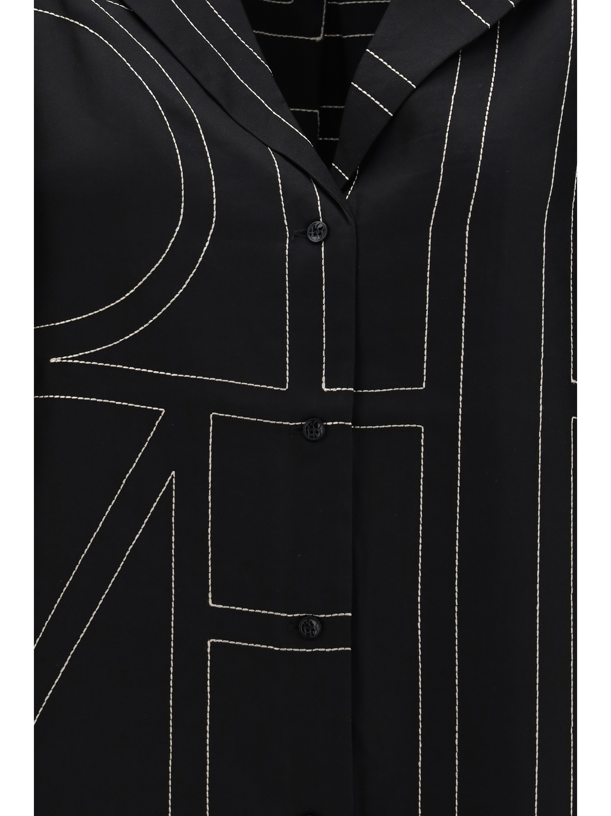 Silk Shirt with all-over monogram