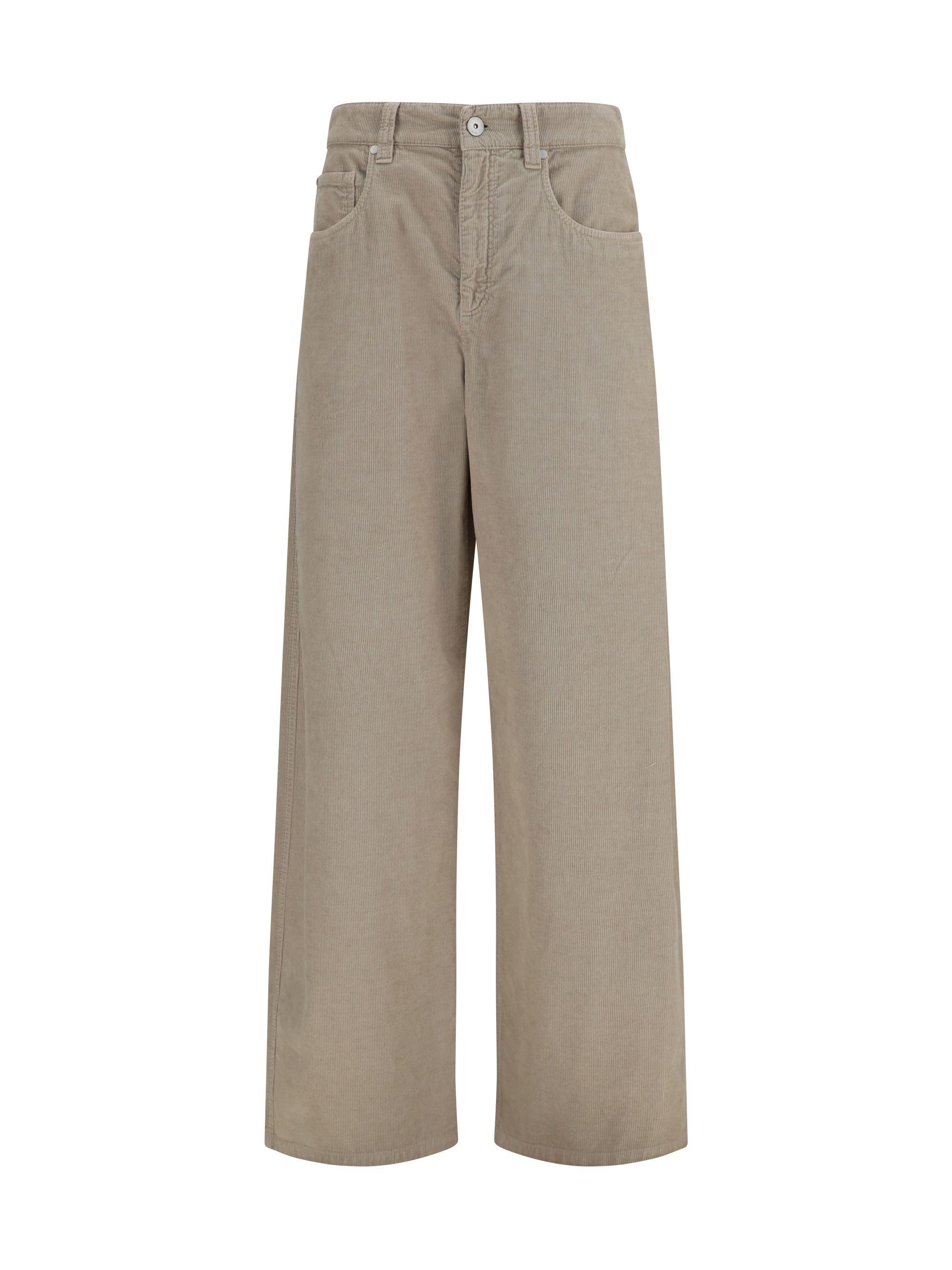Straight-leg cotton and linen Pants