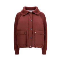 Down Jacket with wool sleeves
