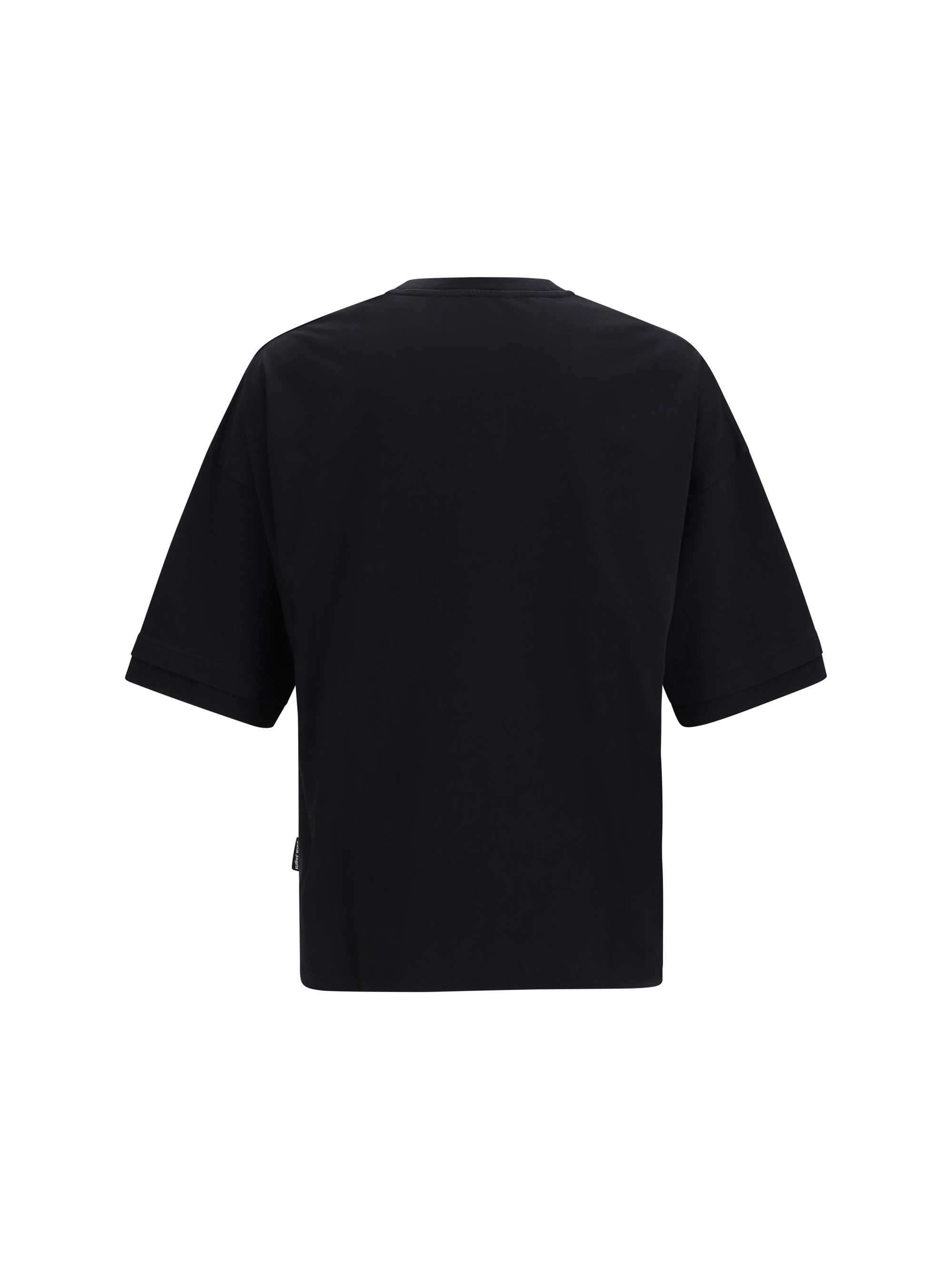 Curved logo double-layer T-shirt