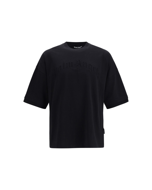 Curved logo double-layer T-shirt