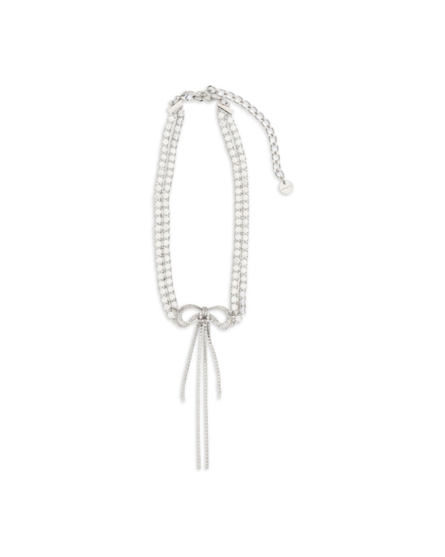 Crystal double bow Choker