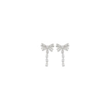 Crystal bow drop Earrings