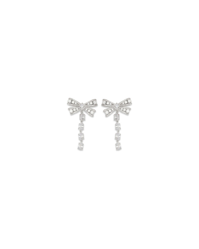 Crystal bow drop Earrings