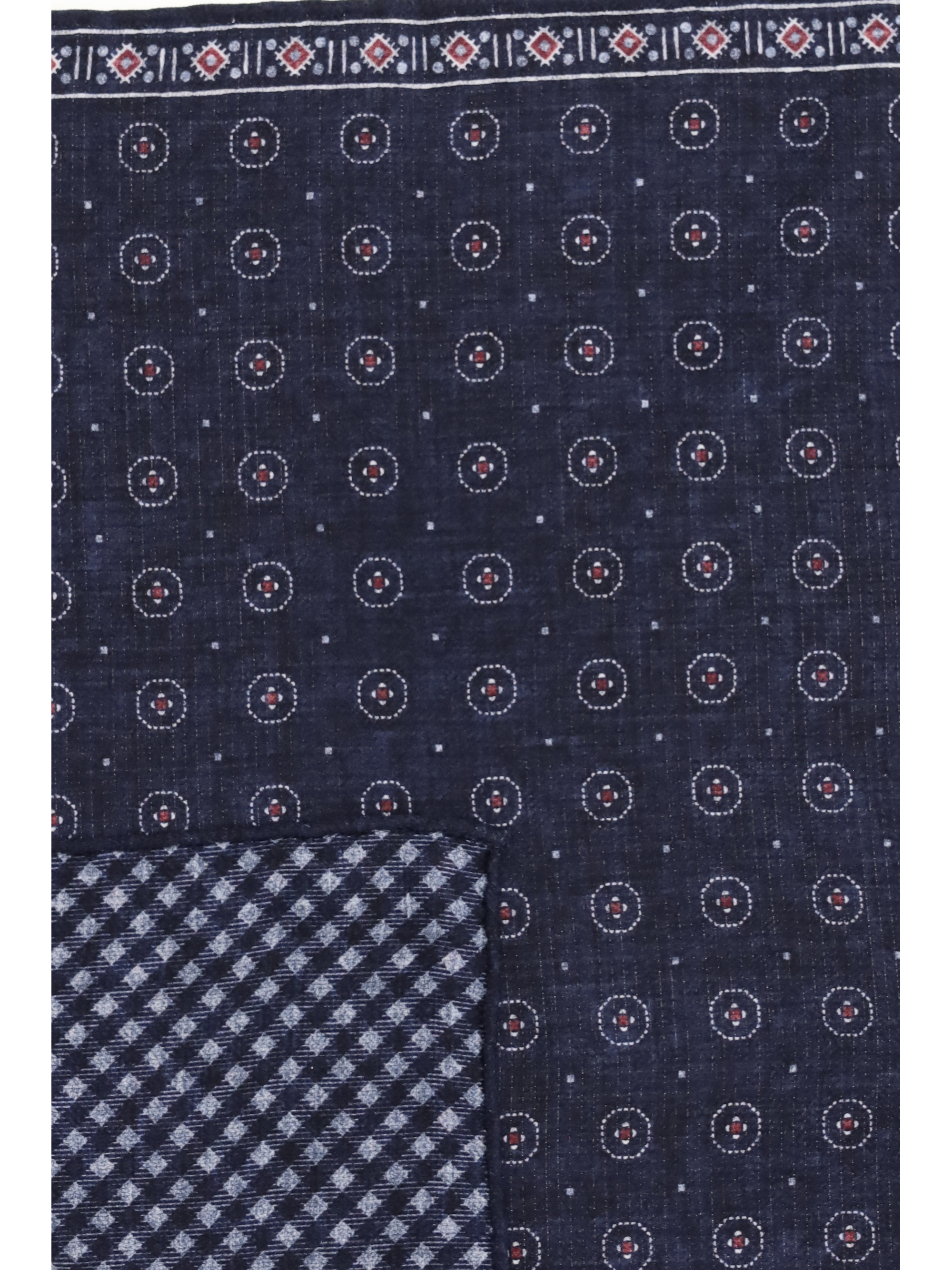 Ethnic-patterned silk Pocket Square
