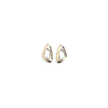 Golden Hammered Crystal Earrings
