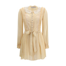 Pleated georgette mini Dress