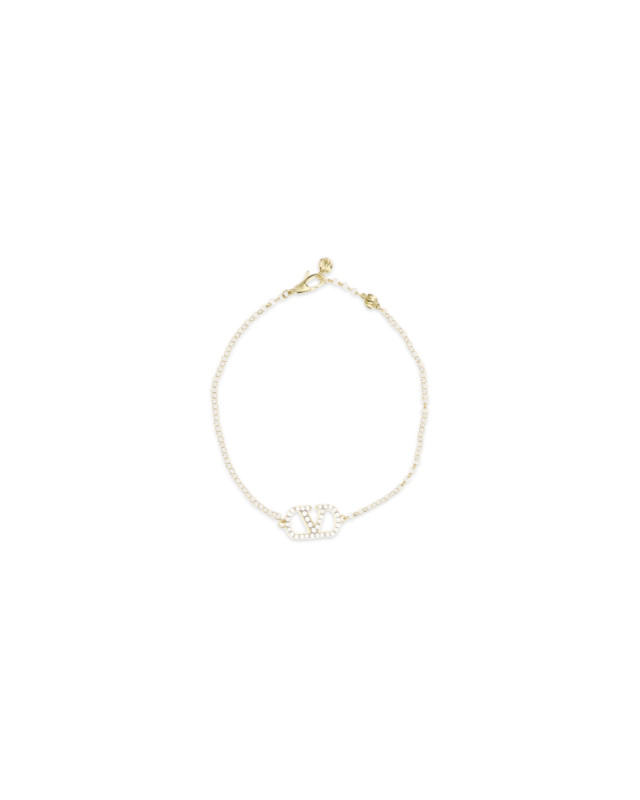 VLogo Signature Bracelet in metal and Swarovski® crystals