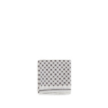 Silk Pochette with geometric pattern