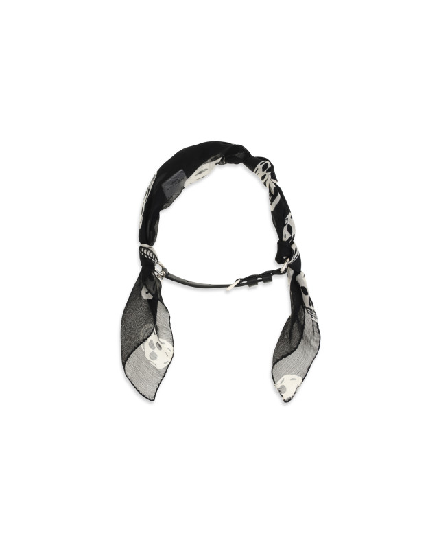 Double-wrap Skull Scarf Bracelet