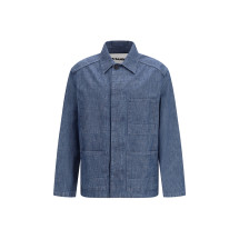 Patch-pocket chambray Overshirt