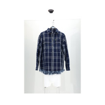 SHIRT CHECK CON FONDO SFRANGIATO