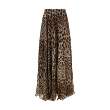 Leopard-print chiffon Skirt
