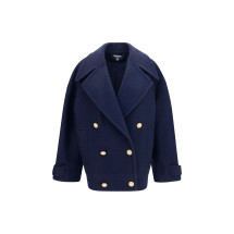 Double-breasted wool Coat with buttons
