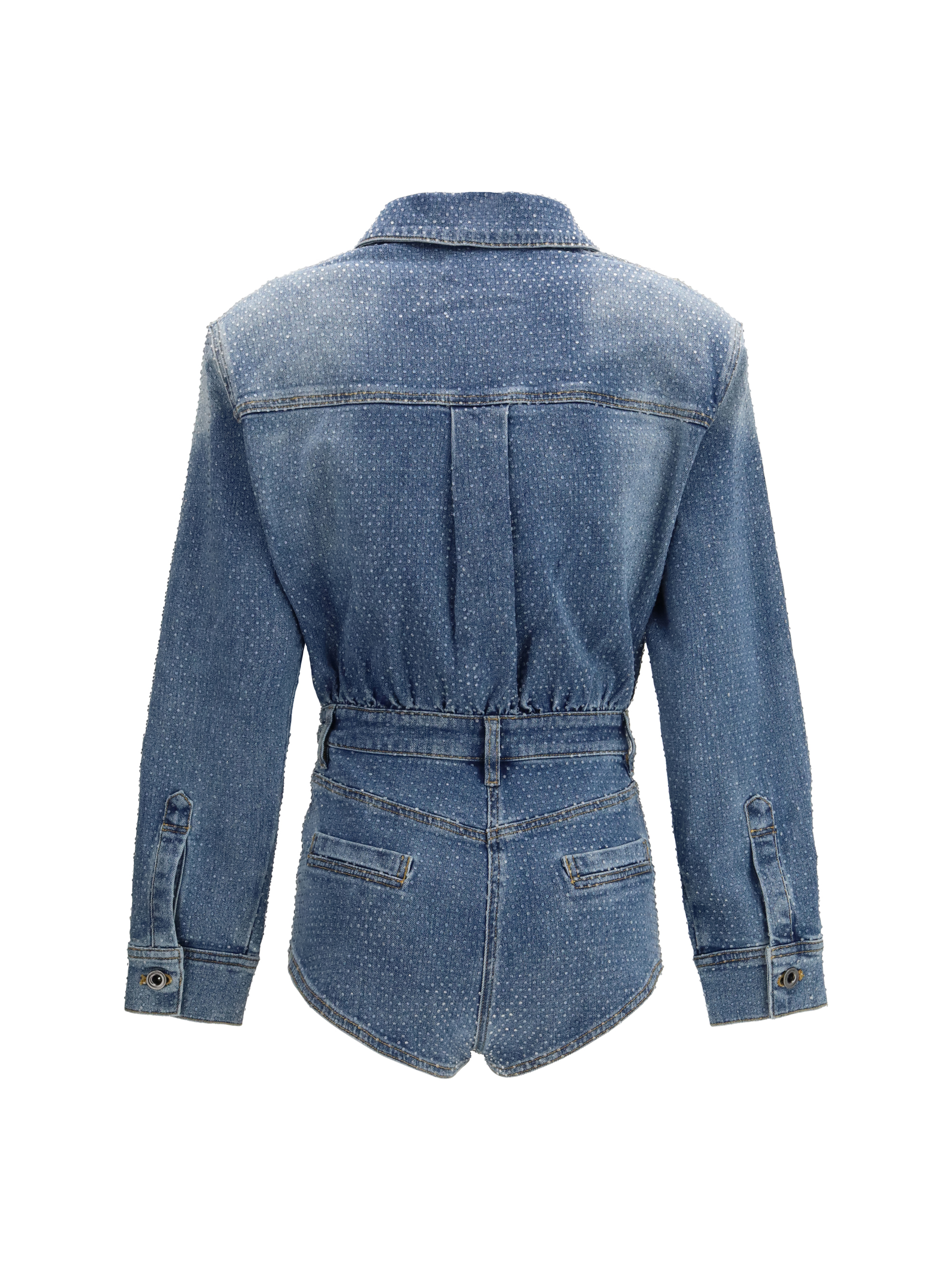 Rhinestone denim Playsuit