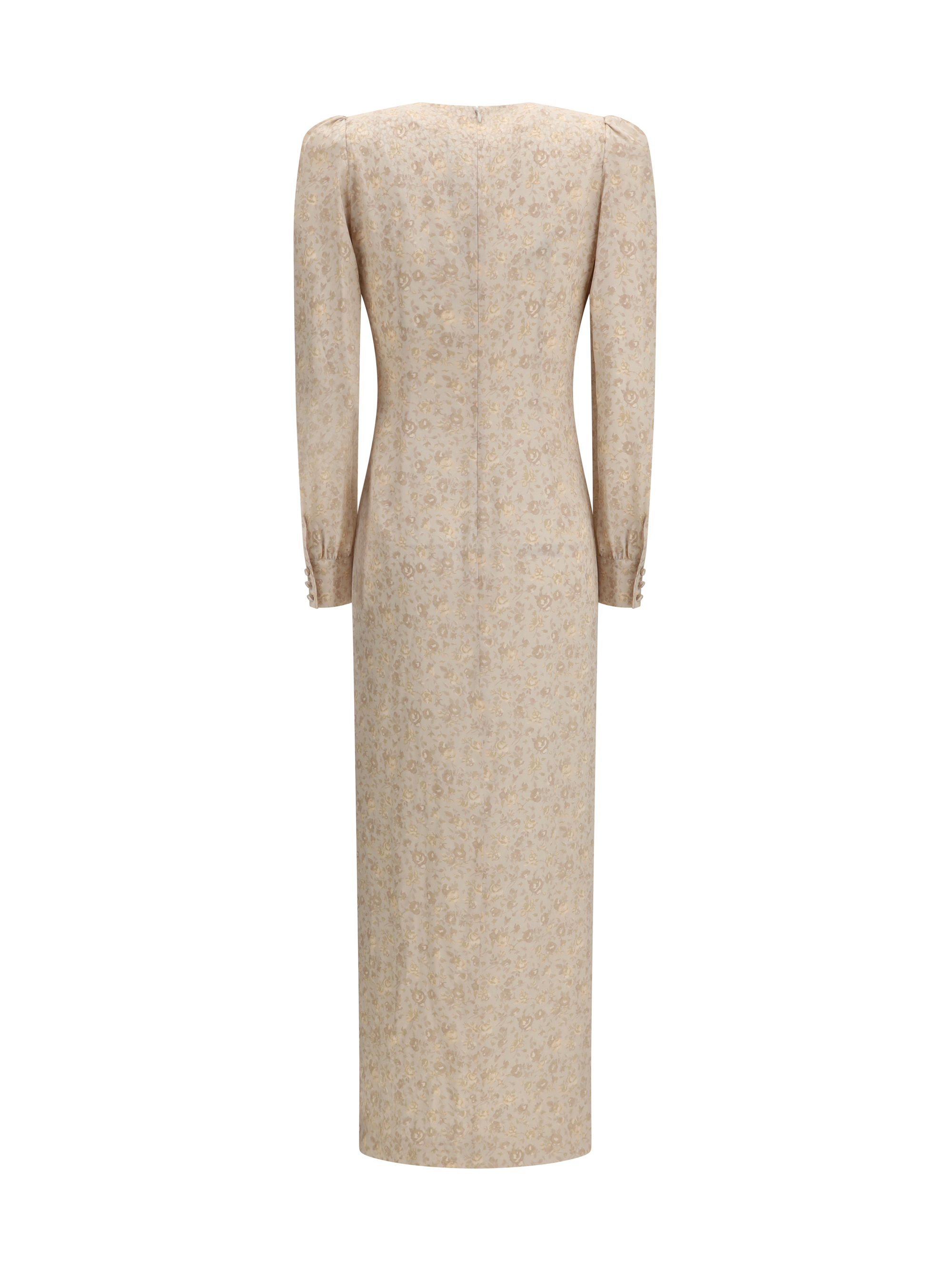 Jacquard draped Dress with flounces