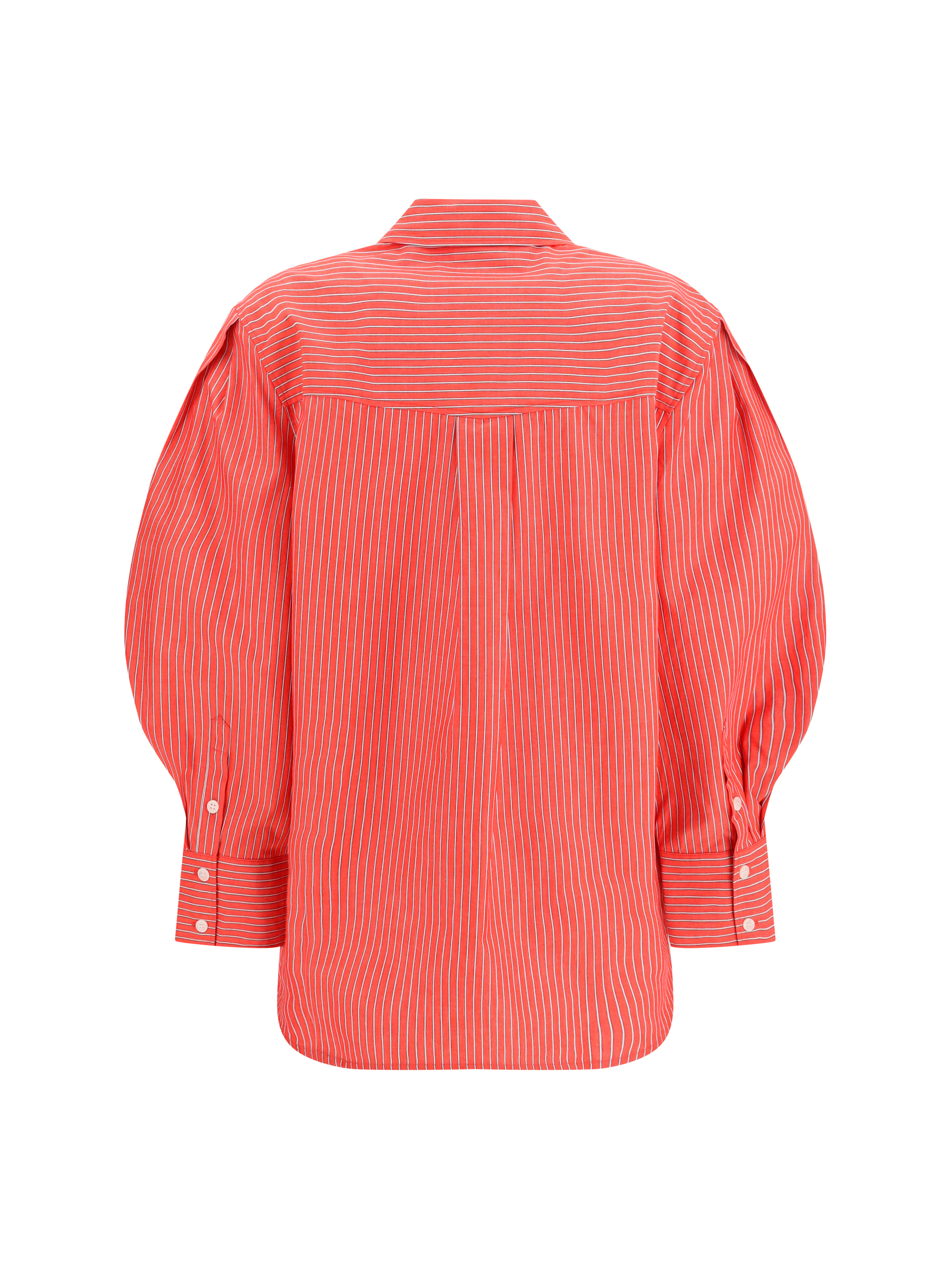 Striped cotton Shirt with balloon sleeves