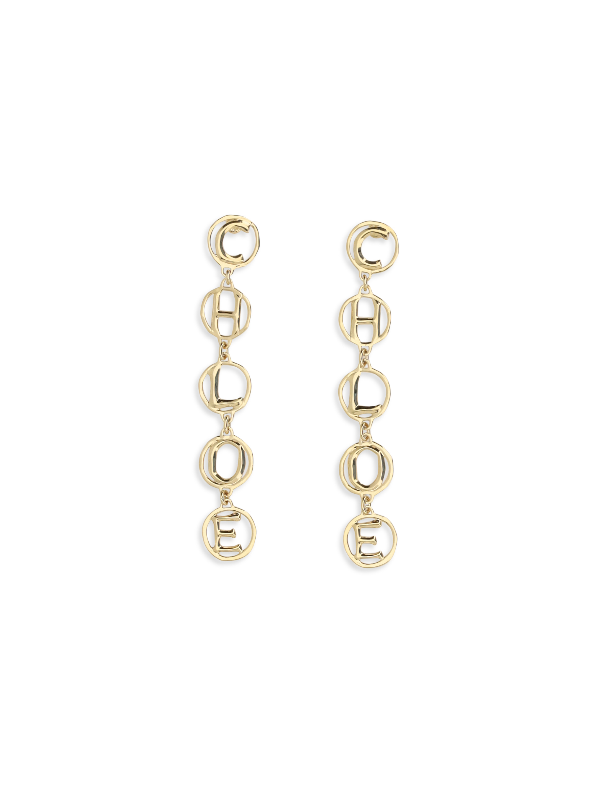 Script drop Earrings