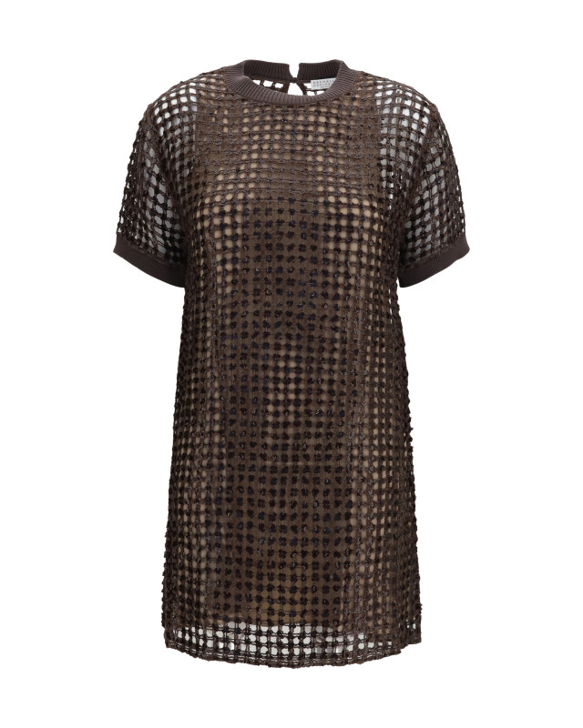 Sequin mesh mini Dress