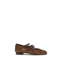 Woven leathe Mary Jane Ballerinas