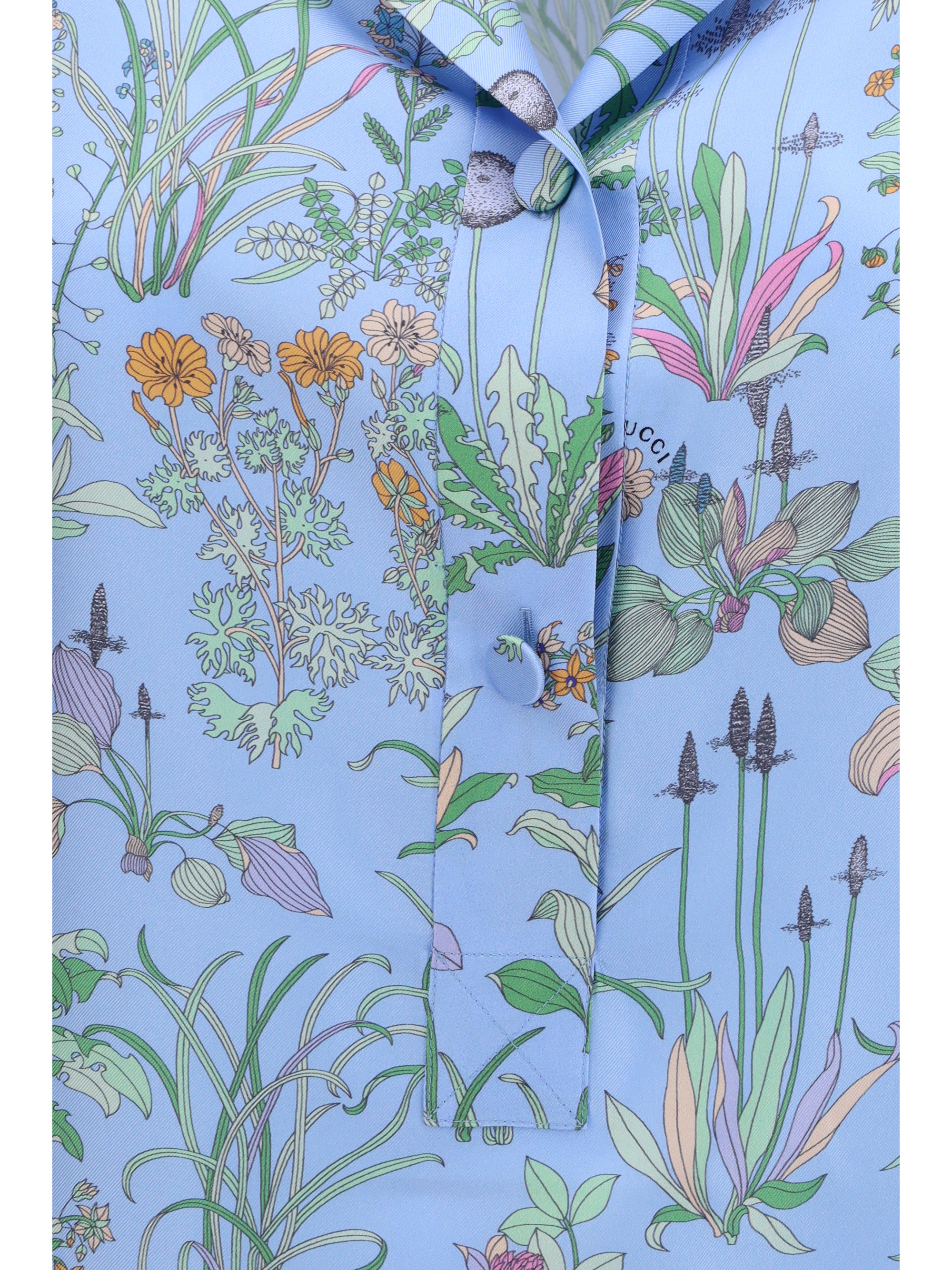 Printed silk twill Shirt