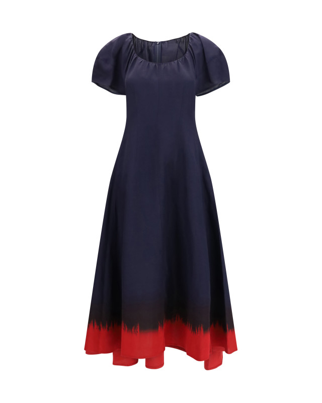 Midi Dress with balloon sleeves
