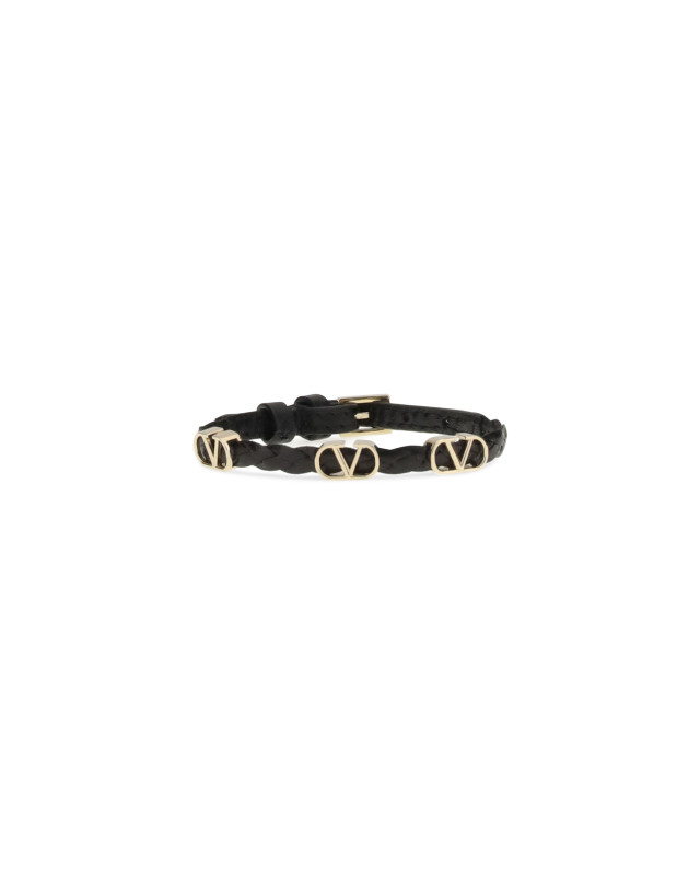 VLogo Signature braided leather Bracelet