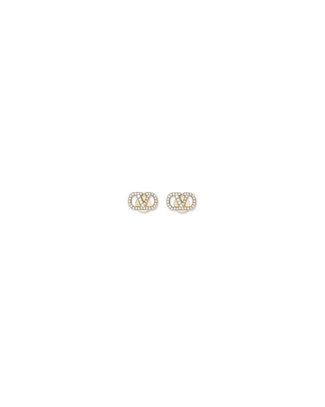 VLogo Signature Earrings in metal and Swarovski crystals