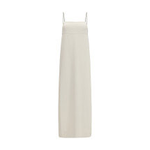 Long silk Dress with monili chain