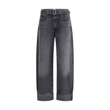 Cuffed Taper wide Jeans