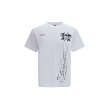 History print cotton T-shirt
