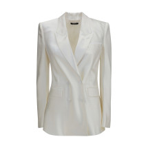 Polka-dot satin double-breasted Blazer