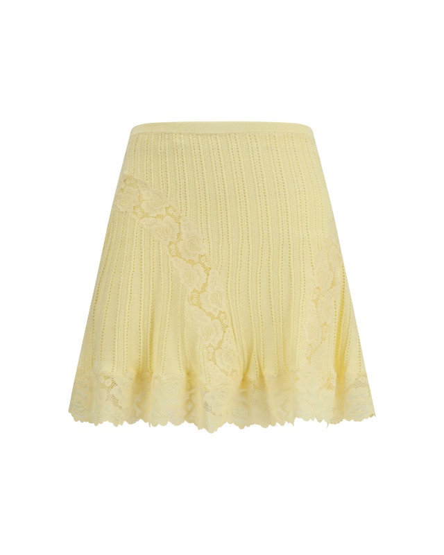 Pointelle knit mini Skirt