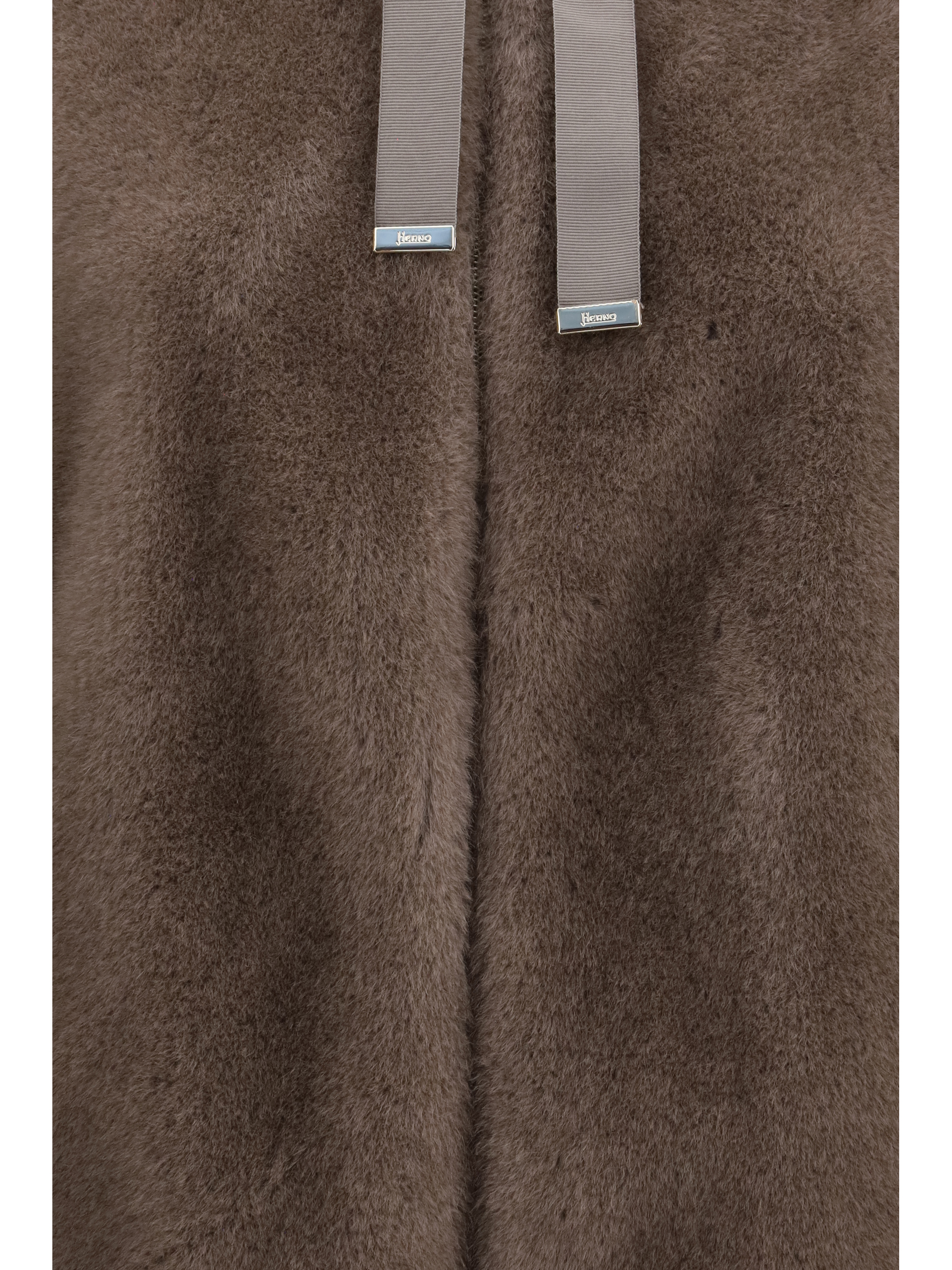 Hooded Jacket in eco-fur