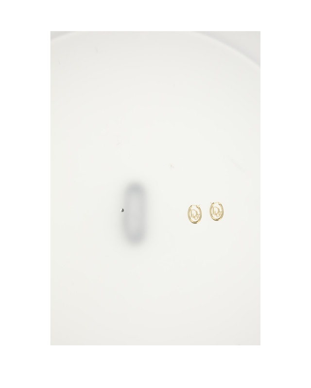 DIOR OBLIQUE HOOP EARRINGS