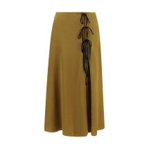 Satin midi Skirt with tie details
