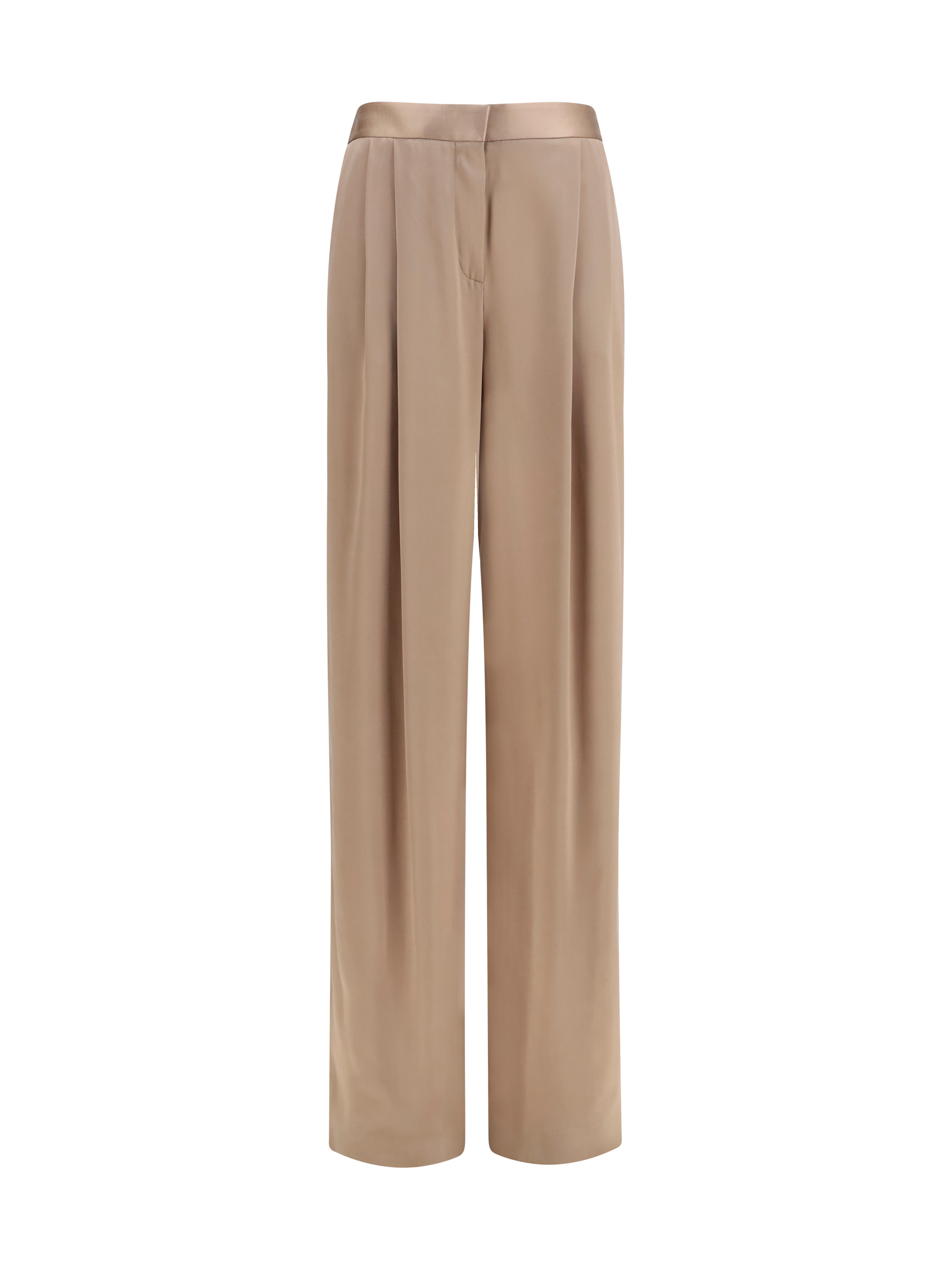 Straight silk Pants